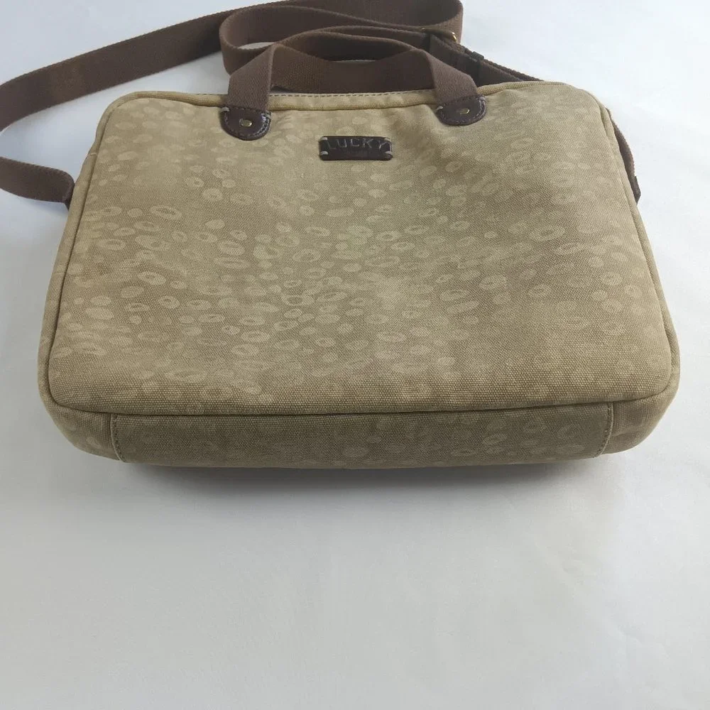 Lucky Brand Tan Laptop Bag with Brown Handles